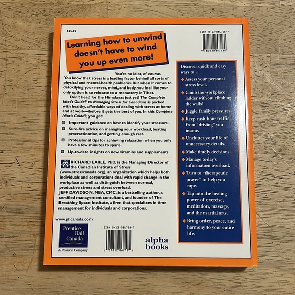 The Complete Idiot's Guide to Managing Stress for Canadians - Picture 2 of 9